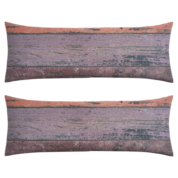Rustic Wood Grain Body Pillow Cover 20x54 - Soft Breathable Full Length Pillow Case with Invisible Zipper, Farmhouse Style Weathered Wood Texture Maternity Pillow Protector