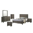 thumbnail image 1 of Rustic Wood Gray 6pc Bedroom Set in Full Size with Chest and 2 Nightstands, 1 of 4