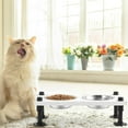 thumbnail image 1 of Rustic Wood & Industrial Metal Double Pet Dog Cat Feeder with Stand,Dog Feeder, 1 of 8