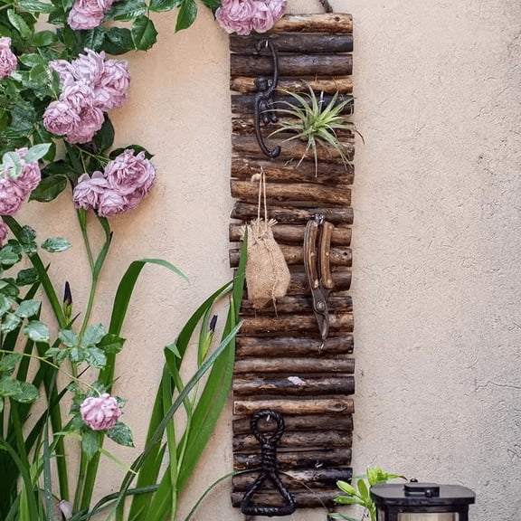 Rustic Wood Ladder Wall Dcor Tool Organizer