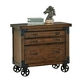 thumbnail image 1 of Rustic Wood Lateral File With Legal/Letter File Drawer Fully Assembled Brown, 1 of 9