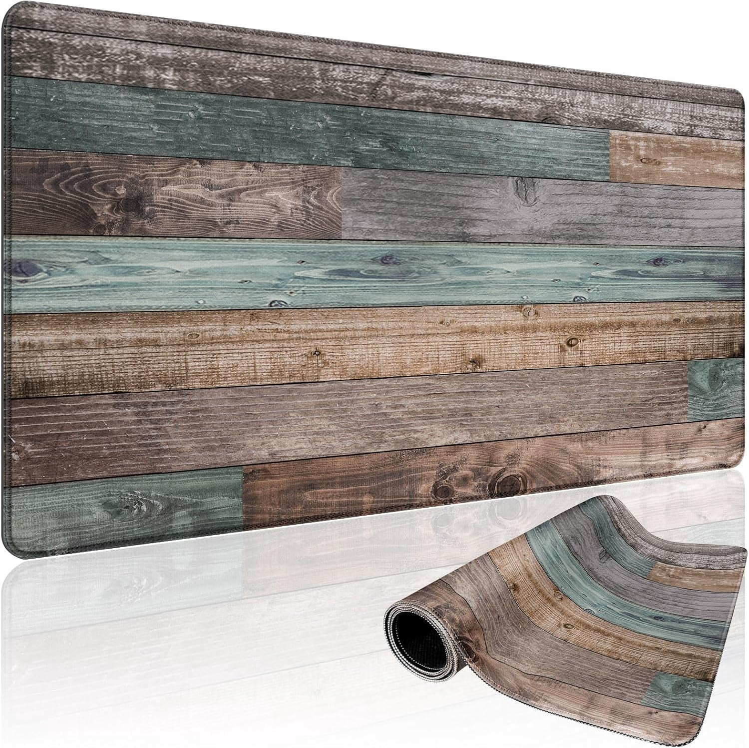 Rustic Wood Pattern Large Gaming Mouse Pad 31.5