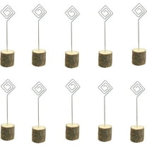 Rustic Wood Place Card Holders, 20 PACK Wooden Table Number Holder Stand Name Cards Photo Holders Memo Holders for Wedding Party Sign Food Cards Label