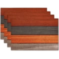 thumbnail image 1 of Rustic Wood Placemats Set of 4, Brown Orange Planks Grungy Farm House Stain Resistant Waterproof Non-Slip Washable Table Mats for Kitchen Dining Table Decoration, 1 of 8