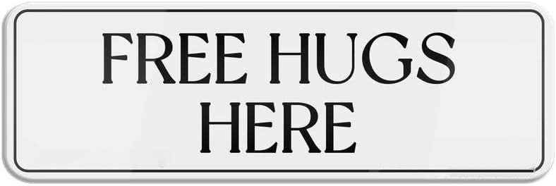 Rustic Wood Plaque Sign Free Hugs Here Sign Inspirational Wooden Signs ...
