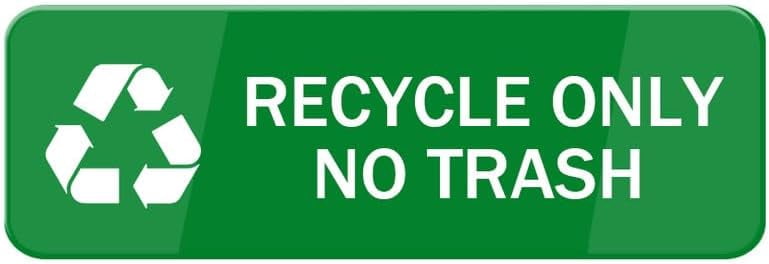 Rustic Wood Plaque Sign Recycle Only No Trash Sign Inspirational Wooden ...