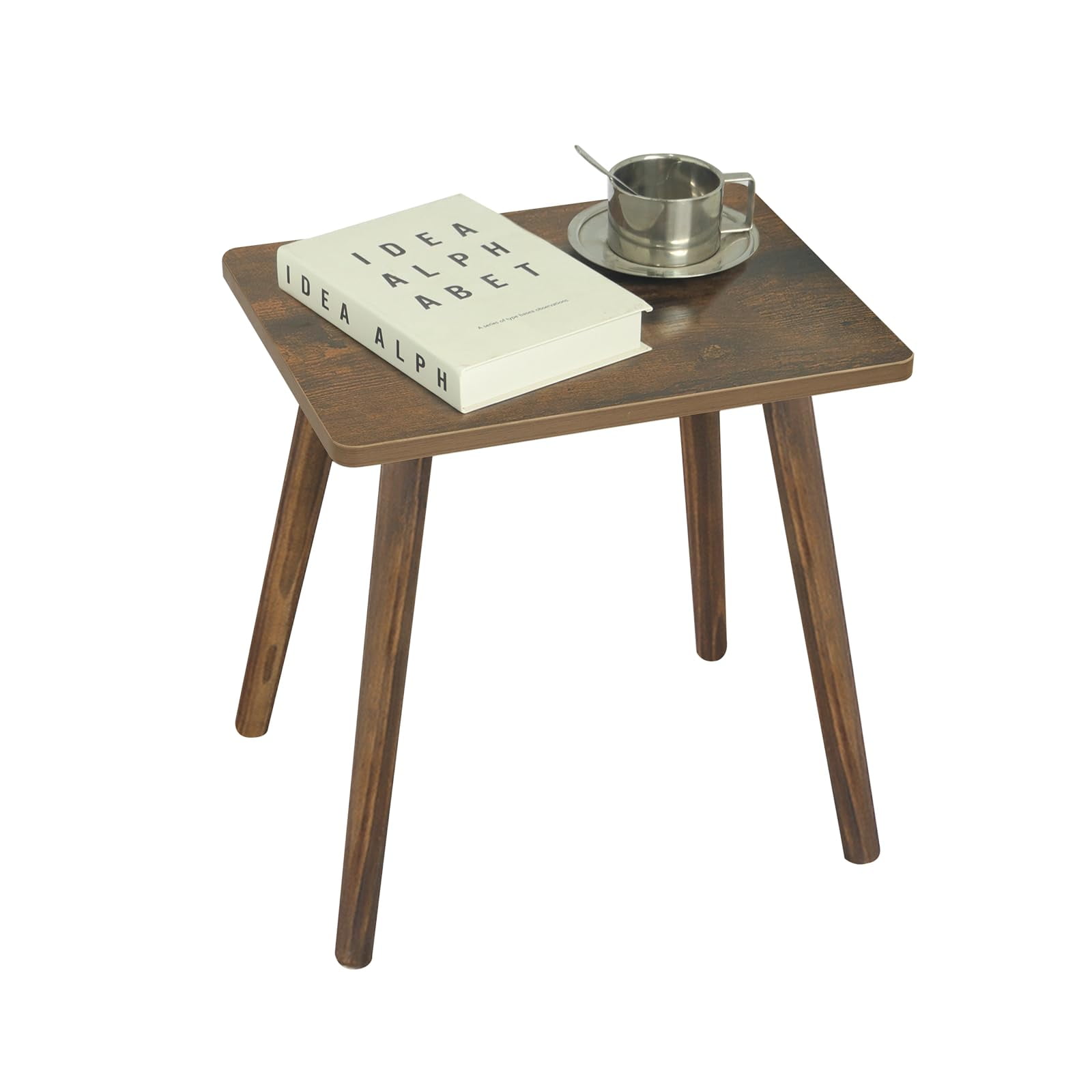 Rustic Wood Side Table, Mini End Table for Small Spaces, Bedroom ...
