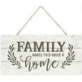 thumbnail image 1 of Rustic Wood Sign Hanging Wall Decor Family Makes This House A Home Wooden Plank Sign 12x6 Inch, 1 of 3
