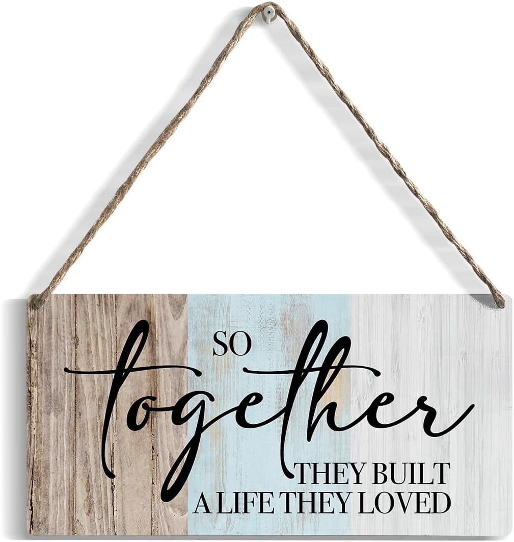 Rustic Wood Sign Home Farmhouse Wall Hanging Decor Inspirational Wooden ...