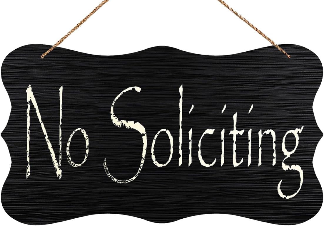 Rustic Wood Sign - No Soliciting - Walmart.com