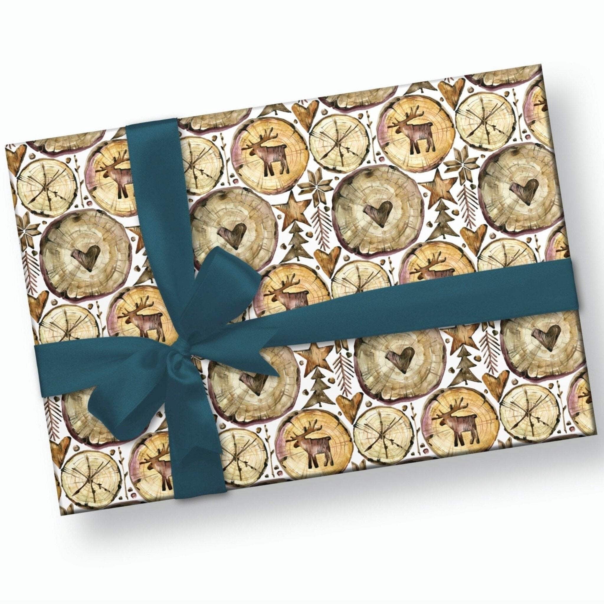 Rustic Wood Slice Wrapping Paper - Walmart.com