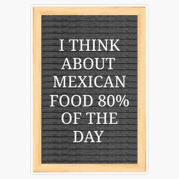 Rustic Wood Texture Mexican Food Letter Board Restaurant Menu Custom Layout Decal For Car Window Sticker