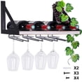 thumbnail image 1 of Rustic Wood Wine Rack Wall Mounted 15 Inch Wine Storage Holder Racks, Stemware Racks for Bar, Kitchen Dining, 1 of 6