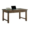 thumbnail image 1 of Rustic Wood Writing Desk Writing Table Office Desk With Power Center Brown, 1 of 11