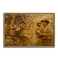 thumbnail image 1 of Rustic Woodcarving Couple Horizontal Canvas Wall Art with Lightweight Foam Frame - Durable and Ready to Hang, Modern Decorative Print for Living Room, Bedroom, Or Office, 1 of 7