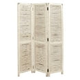 thumbnail image 1 of Simple And Rustic Wood 3 Panel White Screen, 1 of 2