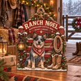 Rustic Ranch Home Ideas Rustic Wooden Block 3 Layer Australian Cattle Dog Ranch Noel Decor ...