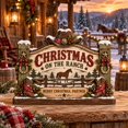 Rustic Wooden Block 3 Layer Christmas On The Ranch Shelf Decor ...