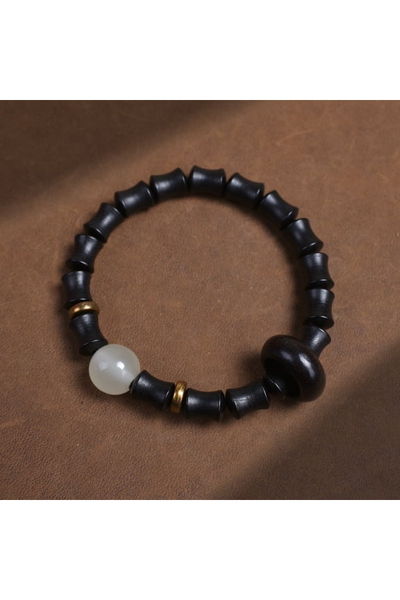‌Rustic Wooden Buddhist Bracelet Unisex Lucky Bag