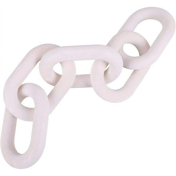 Rustic Wooden Chain Decoration - Versatile Home Office Decor for Coffee Table Candlestick Door Handles 54x10x10cm