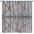 thumbnail image 1 of Rustic Wooden Curtains Vintage Barn Door Farmhouse Cottage Barn Door Pattern Decorative Curtains Country Living Room Style Printed Curtains 42x63 inches, 1 of 6