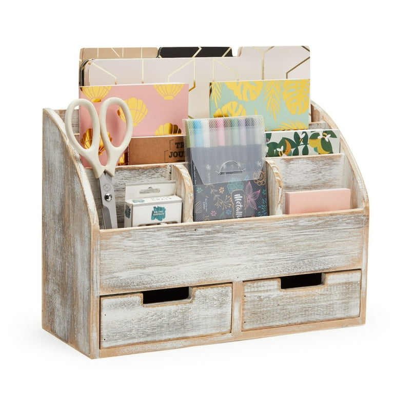 Desk caddy with hot sale drawers