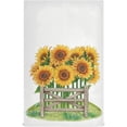 thumbnail image 1 of Rustic Wooden Fence Sunflowers Kitchen Dish Towels Set of 1, Watercolor Washable Tea Towels Dishcloths Lint-Free 18x28 Inch Fast Drying for Kitchen Restaurant Bar Clean, 1 of 6