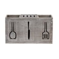 thumbnail image 1 of Rustic Wooden Flatware Organizer, 3 Section Kitchen Utensil Holder, Farmhouse Kitchen Cutlery Bin Counter, 1 of 6