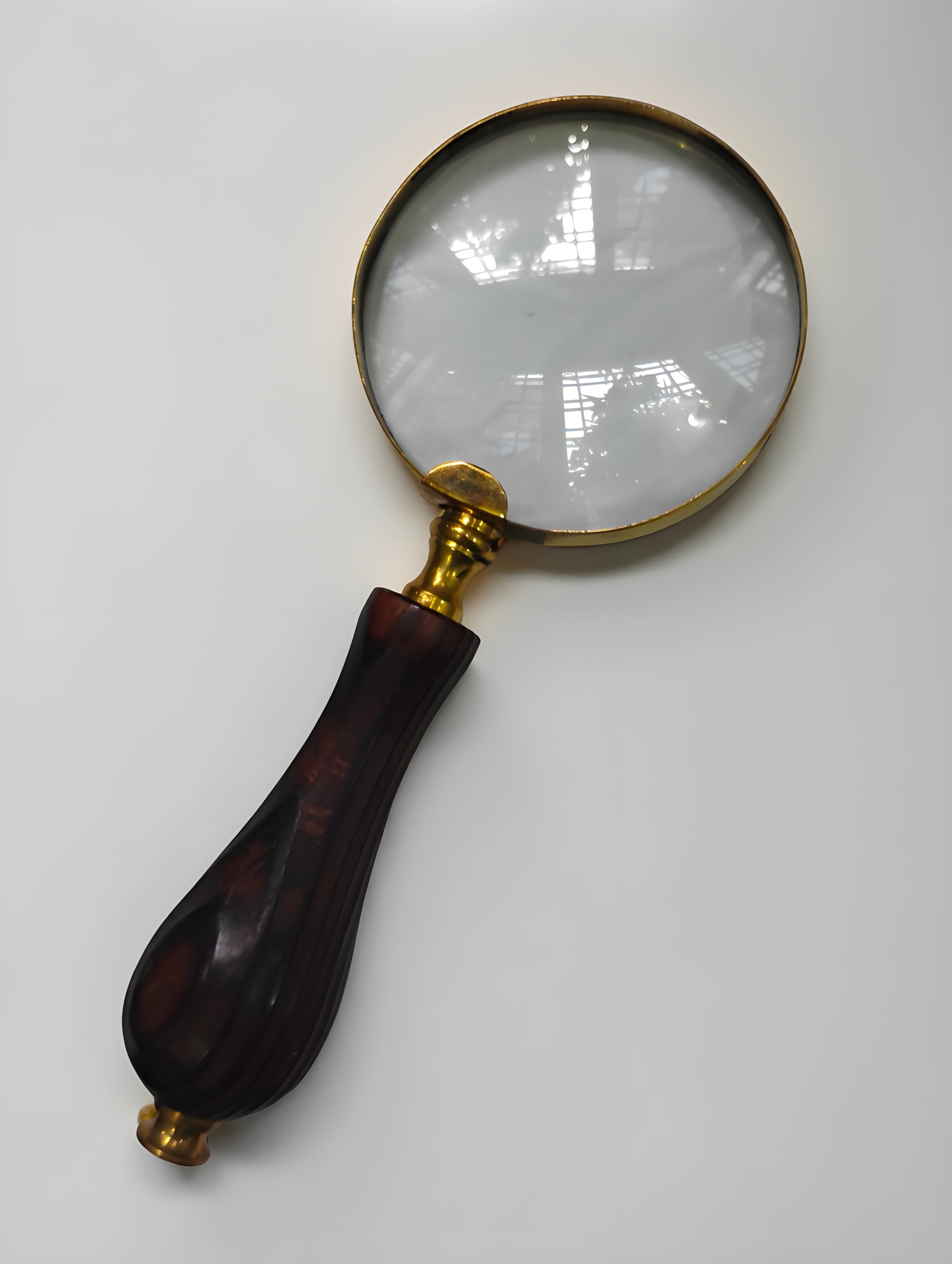 Rustic Wooden Handmade Magnifying Glass: Antique Magnifier with Wooden Handle Vintage Reading Aid & Collectible Gift