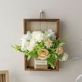 thumbnail image 1 of Rustic Wooden Hanging Artificial Floral Arrangement Elegant Wall Decor Perfect For Living Room Bedroom Kitchen Entryway And Home Accent, 1 of 6