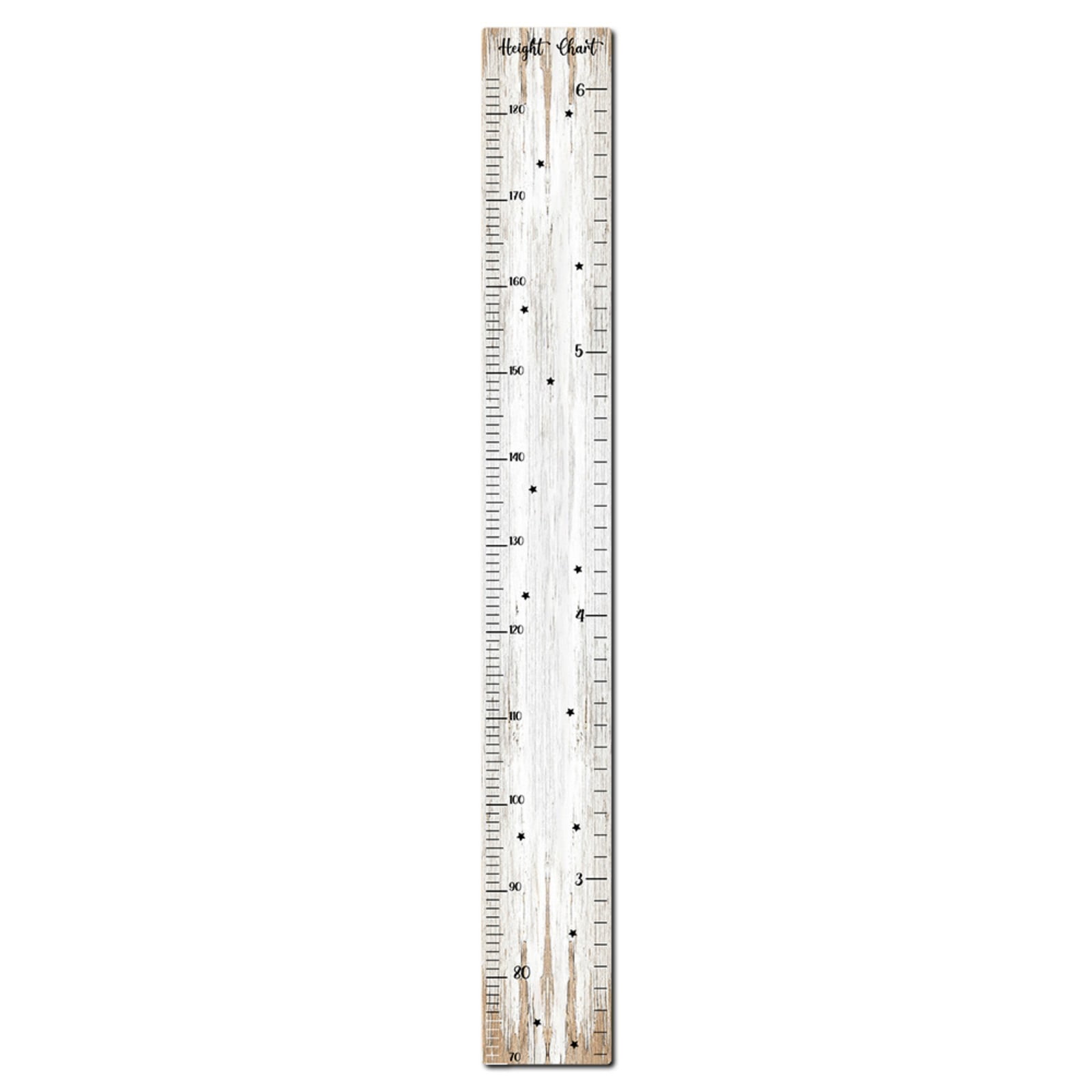 Rustic Wooden Kids Growth Chart Ruler - Height Measurement Sticker Set ...