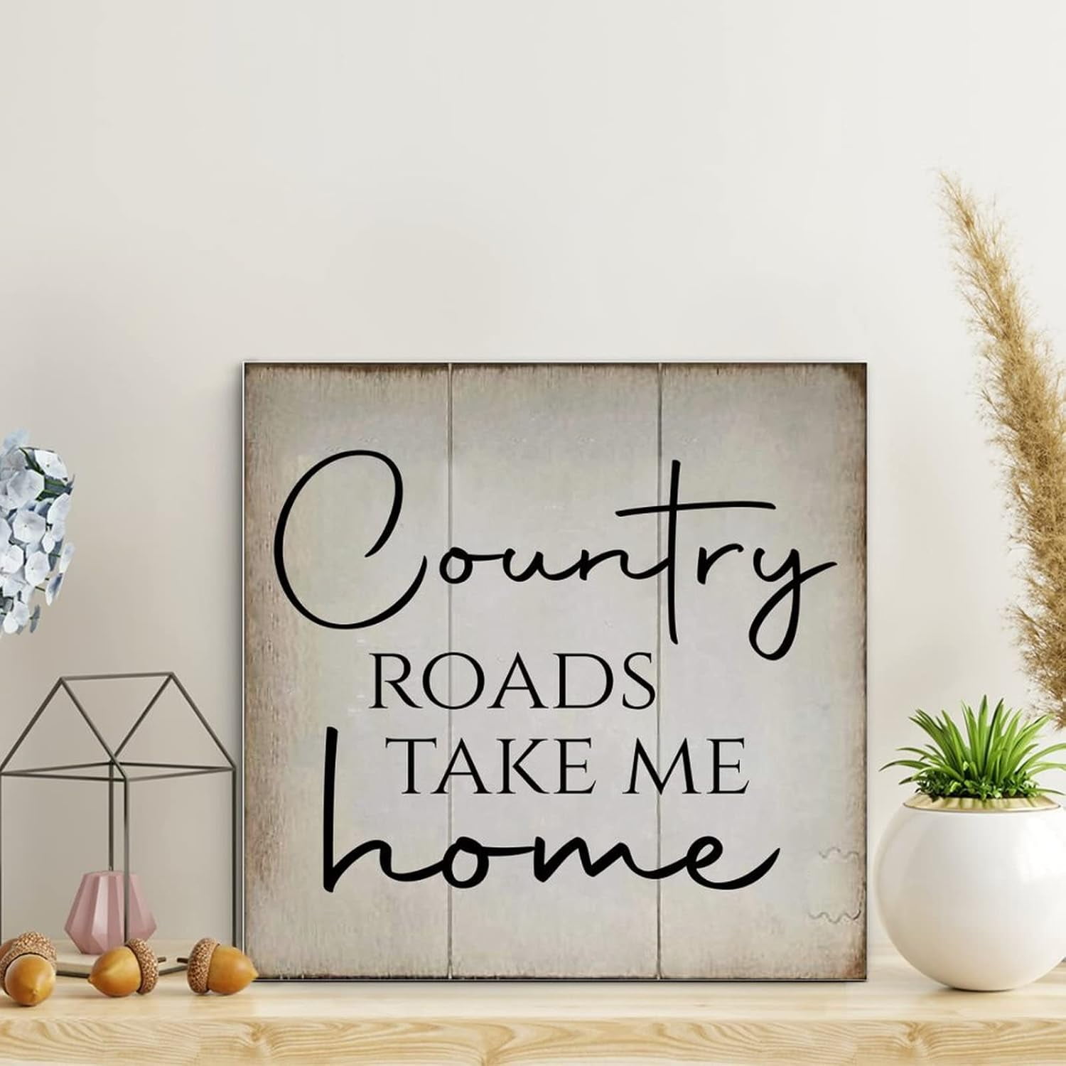 Rustic Wooden Pallet Sign Country Roads Take Me Home Wood Signs Farm ...