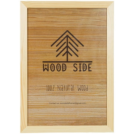 Rustic Wooden Picture Frame 11x14 - Natural Solid Eco Distressed Unstained Wood for Wall Mounting Photo Frame