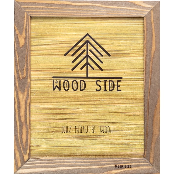 Rustic Wooden Picture Frame 8x12 Inch - 100% Natural Solid Eco Distressed Wood for Wall Mounting Photo Frame - Walnut