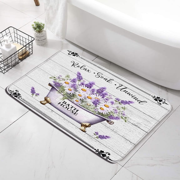 Rustic Wooden Plank Leaves Bath Mat Set Watercolour Plant Floral Home Carpet Flannel Bathroom Decorative Rugs Toilet Lid Cover