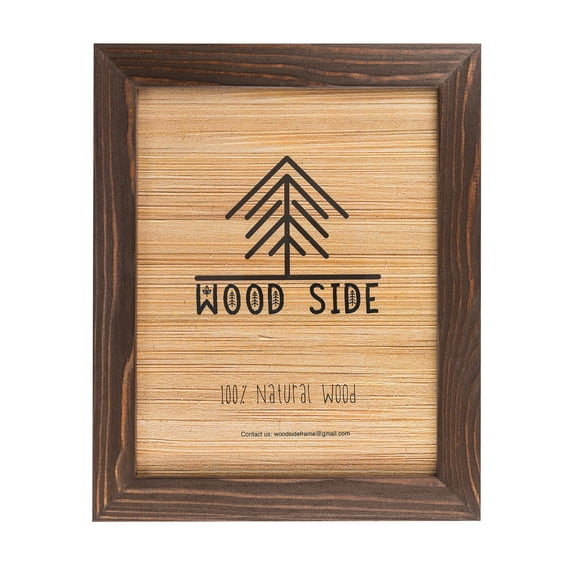 Rustic Wooden Poster Picture Frame 12x16 - Natural Solid Eco Distressed Wood for Wall Mounting Photo Frame - Brown Wenge