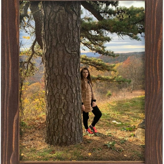 Rustic Wooden Poster Picture Frame 24x36 - Natural Solid Distressed Wood for Wall Mounting Photo Frame