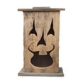 thumbnail image 1 of Rustic Wooden Pumpkin Lantern Halloween Indoor Outdoor Decor, Handcrafted Jack-O'-Lantern Candle Holder 12", 1 of 4