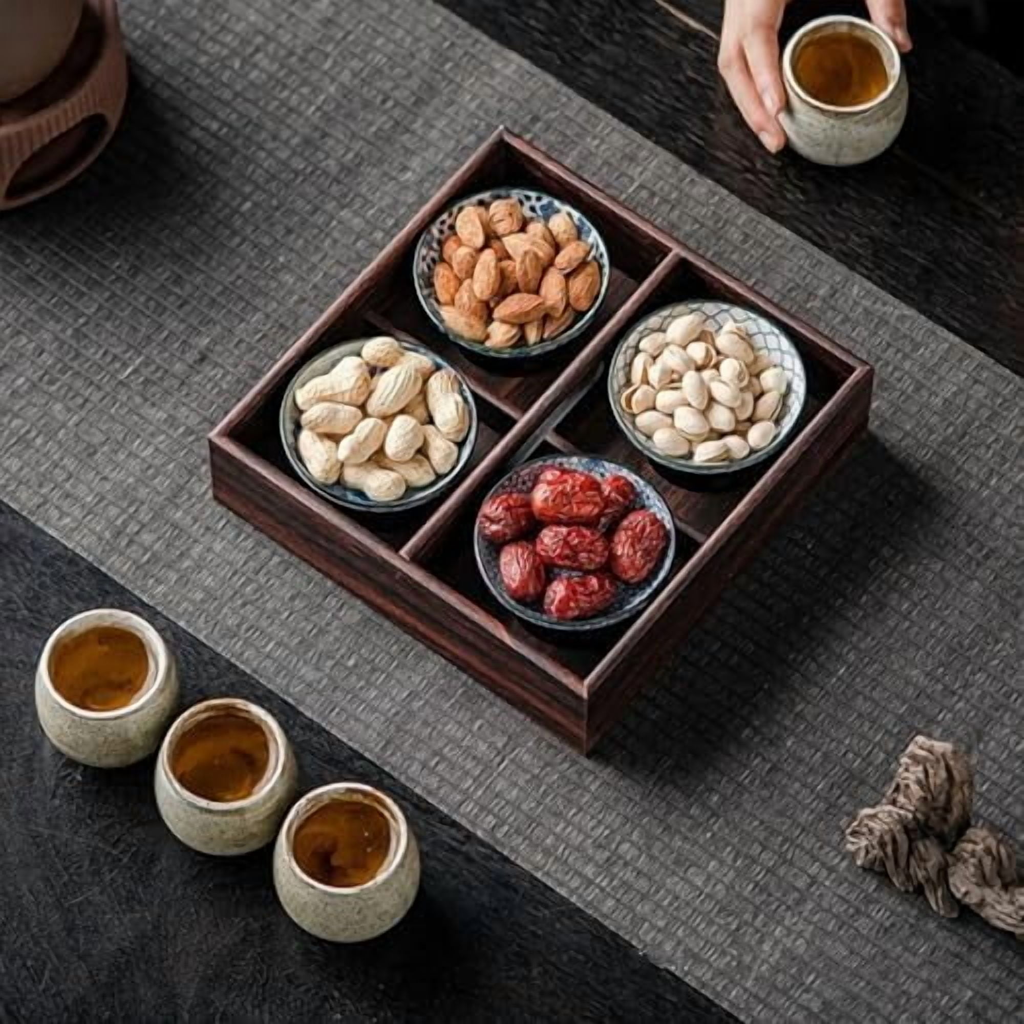 Rustic Wooden Serving Trays with Handle, Serving Platters, Charcuterie ...