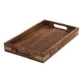 thumbnail image 1 of Rustic Wooden Serving Trays Serving Tray Wood Serving Tray with Handles Rectangular Wooden Breakfast Tray Ottoman Tray Multipurpose Trays for Breakfast, Coffee Table, 1 of 7