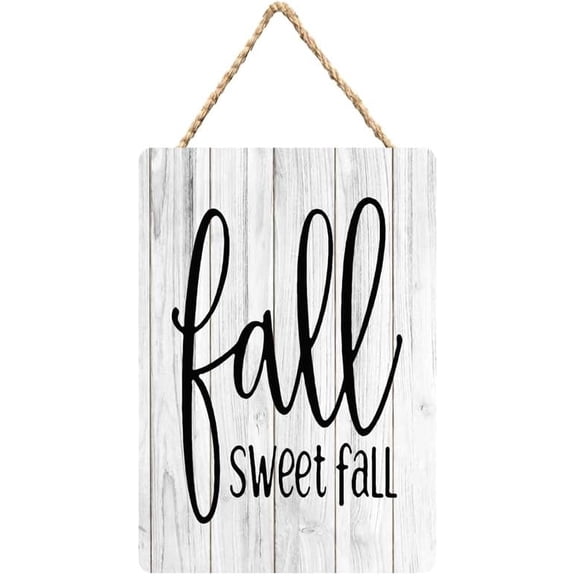 Rustic Wooden Sign Decor - Fall Sweet Fall (2) - Wood Plaque Home & Office Inspirational Gifts Hanging Wall Signs 6x12 IN
