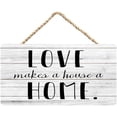 thumbnail image 1 of Rustic Wooden Sign Decor - House A Home - Wood Plaque Home & Office Inspirational Gifts Hanging Wall Signs 6x12 IN, 1 of 5
