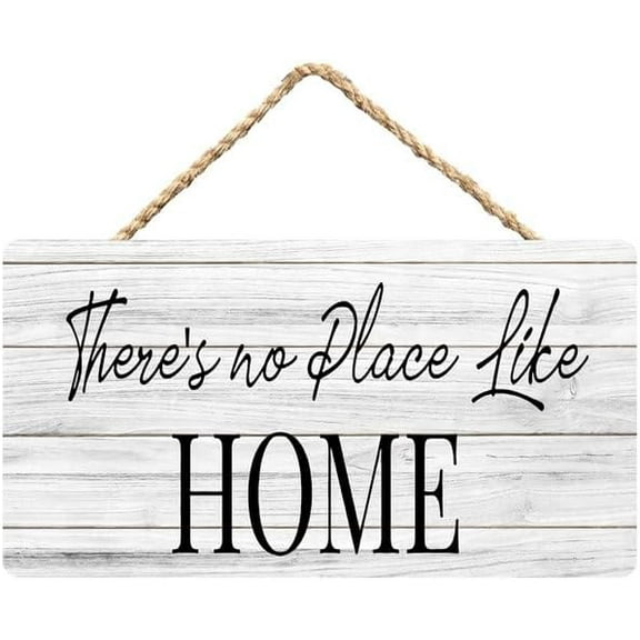 Rustic Wooden Sign Decor - There'S No Place Like Home Love Home Family - Wood Plaque Home & Office Inspirational Gifts Hanging Wall Signs 6x12 IN