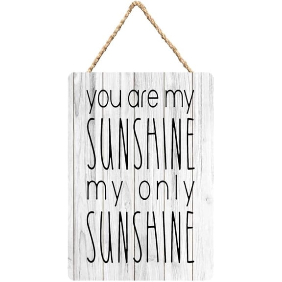 Rustic Wooden Sign Decor - You Are My Sunshine My Only Sunshine - Wood Plaque Home & Office Inspirational Gifts Hanging Wall Signs 6x12 IN
