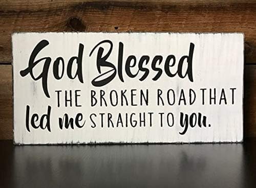 “God Blessed The Broken Road” Keychain - Motivational Love Gift For Husband, Wife, Or Partner