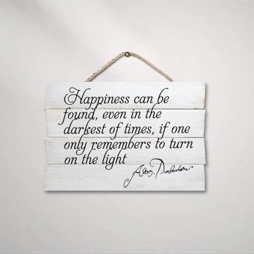 Rustic Wooden Signs Happiness Can Be Found Even in The Darkest of Times Wood Sign Pallet Sign Wall Art Decor Kitchen Cafe Pub Decor Gift 8x12 INCH