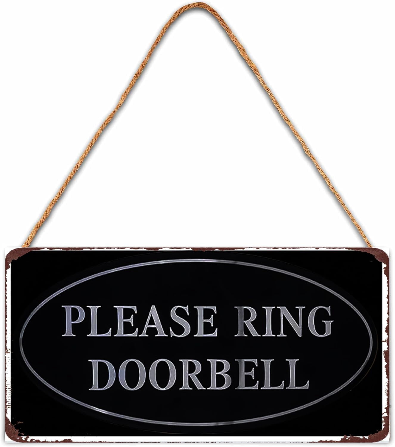 Rustic Wooden Signs Please Ring Doorbell Sign Wall Art Decor Kitchen ...