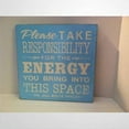 thumbnail image 1 of Rustic Wooden Signs Please Take Responsibility for The Energy You Bring Into This Space Sign Wall Art Decor Kitchen Cafe Pub Decor Gift 8x12 INCH, 1 of 4
