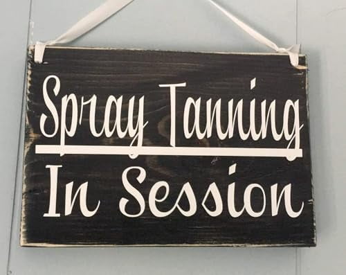 Rustic Wooden Signs Spray Tanning in Session Custom Wood Sign in ...