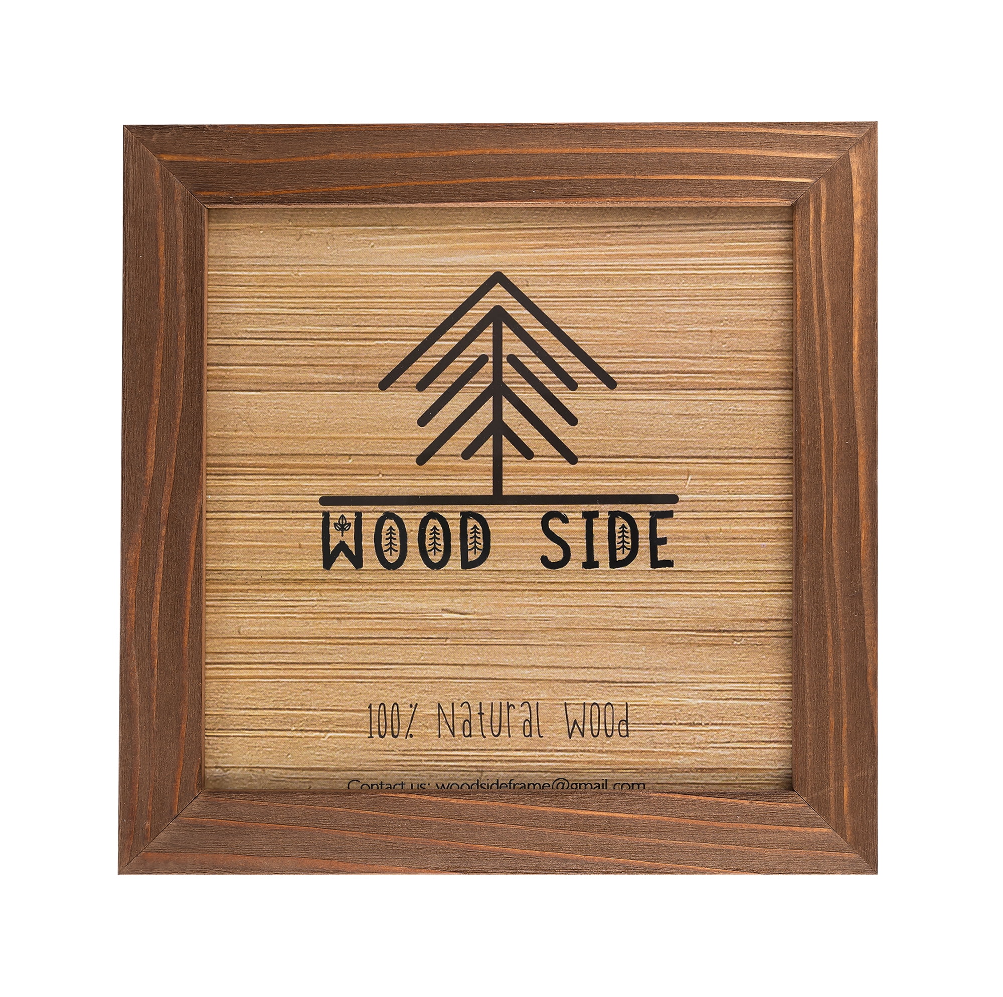 Rustic Wooden Square Picture Frame 12x12 Inch 100 Natural Solid Eco Distressed Wood for Wall